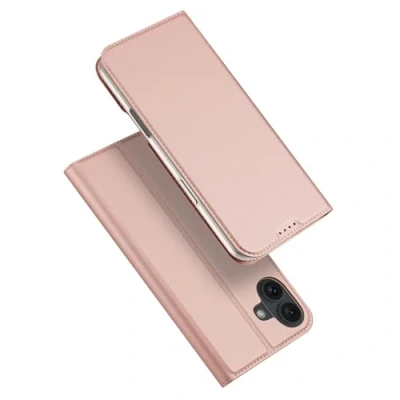 Afbeelding van Dux Ducis Skin Pro Series Hoesje Geschikt voor Apple iPhone 16 Plus Book Case met Pasjeshouder Portemonnee Standaard Roze