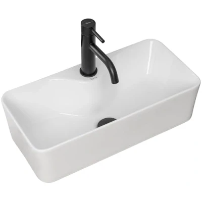 Afbeelding van REA Mery Opzetwastafel Waskom 50.5 x 25 14 cm Glans Wit