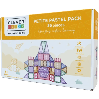Afbeelding van Cleverclixx magnetische tegels petite pastel 36st