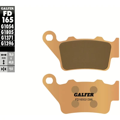 Afbeelding van Galfer Achterremblokken Gas EC200 EC250 EC300 MC250 1999 2000 Husaberg FC350 FE350 FE350E 1995 1996 FC501 FC600 FE501 FE501E FE600