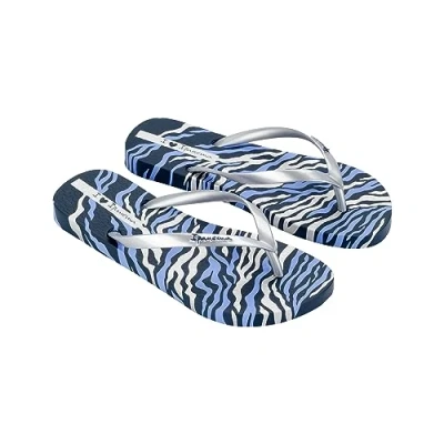 Afbeelding van Ipanema Dames Animal Print III FEM Teenslippers, blauw/zilver, 43 EU, blauw zilver., EU