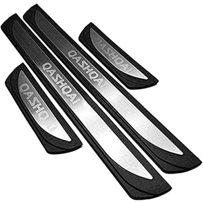 Afbeelding van 4 Stuks Rvs Auto Instaplijsten Kick Platen,Voor Nissan Qashqai J11 2016 2020 Pedaal Scuff Guard Drempel Trim Antislip Styling Decoratie