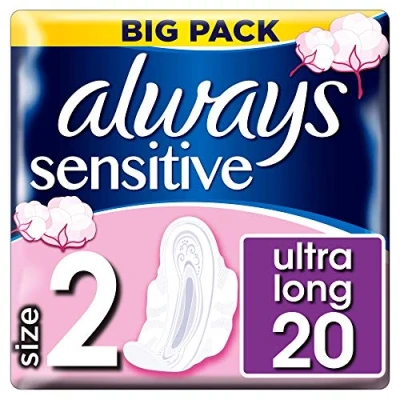 Afbeelding van 5x Always Maandverband Sensitive Long 20 stuks