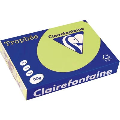 Afbeelding van Clairefontaine Trophée Pastel, Gekleurd Papier, A4, 120 G, 250 Vel, Golfgroen Papier