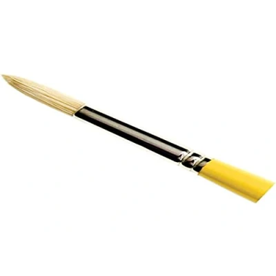 Afbeelding van Winsor &amp; Newton 5869006 Artists varkenshaarpenseel gemaakt van hoogwaardig Chunking varkenshaar voor olieverf en acrylverf Rond penseel lange Steel Nr. 6,