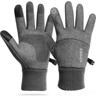 Afbeelding van Hidzo Sport Handschoenen Unisex Lichtgrijs Maat S Touch Screen Compatabilteit