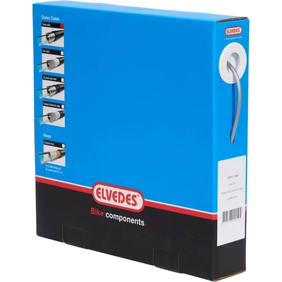 Afbeelding van Elvedes Rem buitenkabel met voering ø5,0mm / 30 meter zilver (in een doos)