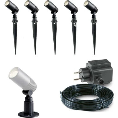 Afbeelding van 5x LED grond spot 12V 2 watt complete set