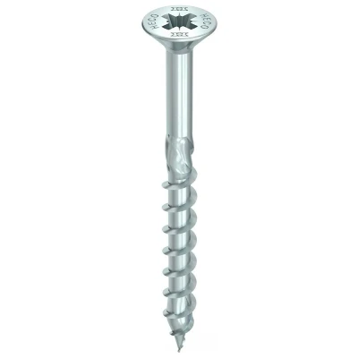 Afbeelding van HECO TOPIX Plus spaanplaatschroeven 4x60mm platkop verzinkt deeldraad PZD 2 60558 (Per 200 stuks)