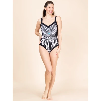 Afbeelding van Sunflair Badpak zwart/wit 44B