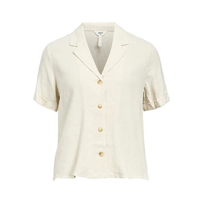 Afbeelding van Object Overhemdblouse, Dames, Maat: 44, Sandshell