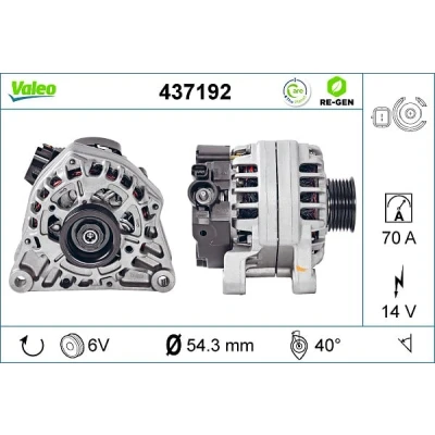 Afbeelding van Valeo Alternator/Dynamo 437192