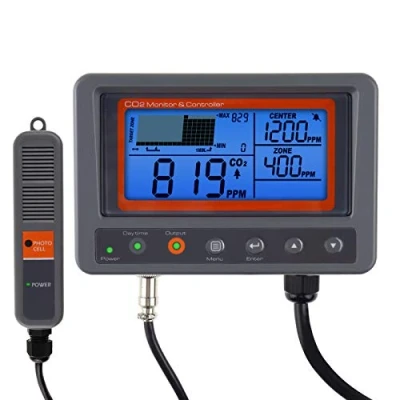Afbeelding van CO2 Controller Kooldioxide Meter Monitor Dag en Nacht Relais Functie, NDIR Sensor voor Groen Huis, Kweekruimtes, Fabriek, Thuis, Kantoor