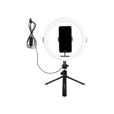 Afbeelding van AgfaPhoto Ring Light Realiview ARL11 Éclairage LED 11’’ avec trépied L’Anneau Lumineux pour Les Photos, Selfies, vidéos, Youtube, Le Maquillage et TikTok, Compatible Smartphones
