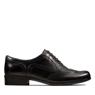 Afbeelding van Clarks Hamble Oak veterschoenen voor dames, zwart leer, 38 EU