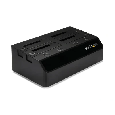 Afbeelding van StarTech.com USB 3.0 naar SATA 6 Gbps hard drive docking station met 4 bays, UASP &amp; dubbele ventilat