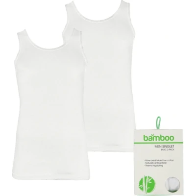Afbeelding van Apollo heren hemden Bamboo MAAT L 2 pack wit