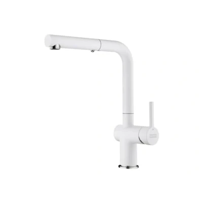 Afbeelding van Franke Active L Keukenkraan Polar White Wit met Uittrekbare Handdouche 115.0653.387