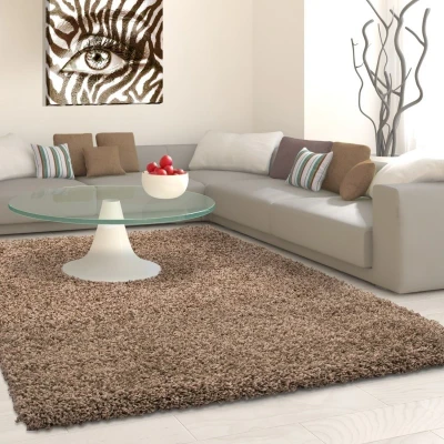Afbeelding van Hoogpolig Vloerkleed Antalya Mokka 120 x 170 cm