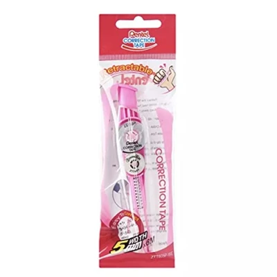 Afbeelding van Pentel Correction Tape ZTT605 correctietape, 5 mm x 6 m, transparant lichaam en roze