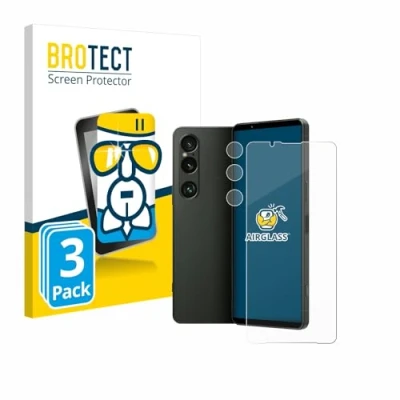 Afbeelding van BROTECT Screenprotector voor Sony Xperia 1 VI (Voor+Camera) Folie Beschermfolie Beschermglas transparant (3 Stuks)