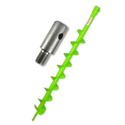 Afbeelding van WERHE® Profi boor, grondboor voor boormachine 80 mm robuust met m14 adapter heiboor putboor precieze boorpunt.