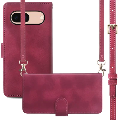 Afbeelding van Google Pixel 8a Hoesje Kunstleder iMoshion Bookcase Rood Telefoonhoesje