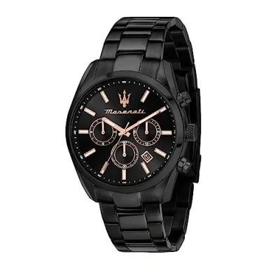 Afbeelding van Maserati Herenhorloge Limited Edition, kwartshorloge, multifunctioneel R8853151009, Zwart, 43mm, Armband
