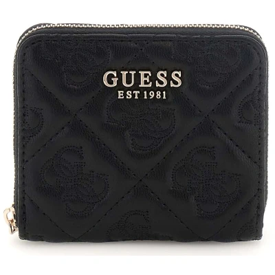 Afbeelding van GUESS portemonnee Adelasia SLG Small Zip Around Wallet Black zwart