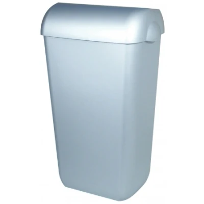 Afbeelding van PlastiQline afvalbak 23l PQA23M RVS look