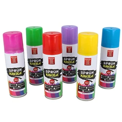 Afbeelding van 3x Spuitkrijt Krijtspray Krijt Markeringsspray Gekleurde Afwasbare doos