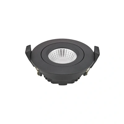 Afbeelding van Sigor LED plafondinbouwspot Diled, Ø 8,5 cm 6 W Dime zwart