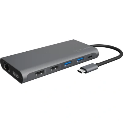 Afbeelding van ICY BOX DK4050 CPD interface hub USB 3.2 Gen 1 (3.1 1) Type C 5000 Mbit/s Antraciet