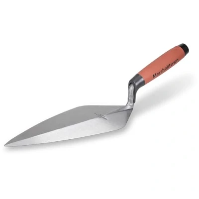 Afbeelding van Marshalltown troffel, London Style troffel met ergonomisch Durasoft handvat, brede punt en rechte hals, gemaakt van koolstofstaal, afmeting de troffel: 279x124 mm