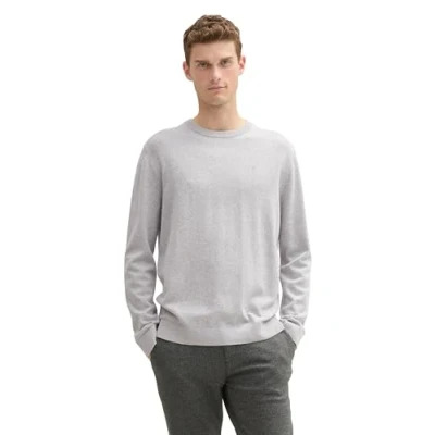 Afbeelding van TOM Tailor Trui, Heren, Maat: XL, Light stone grey melange
