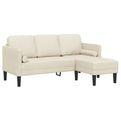Afbeelding van vidaXL L Vormige Bank Linnen 173 x 131 67 cm
