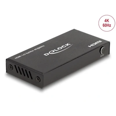 Afbeelding van Delock HDMI Splitter 1 x in zu 2 out 4K 60 Hz mit Downscal