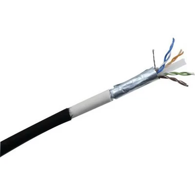 Afbeelding van Connect 10 m Full Copper RJ45 F/UTP, Cat. 6 outdoor patchkoord, zwart.