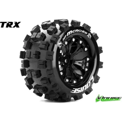 Afbeelding van Louise MT MCROSS 1op10 Monster Truck Banden Set Verlijmd op velg Soft 2.8 Velgen Zwart 0 Offset