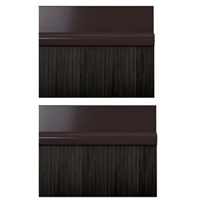 Afbeelding van STORMGUARD 02AM0031000B BDS Zelfklevende onderkant van de deurborstel trekafdichting, bruin, 1 m, set 2 stuks