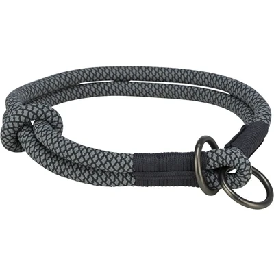 Afbeelding van Trixie Halsband Hond Soft Half Slip Zwart / Grijs 50X1 CM