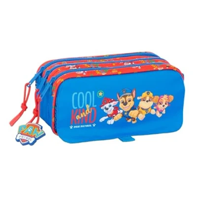 Afbeelding van Pennenetui met 3 vakken The Paw Patrol Cool Blauw Rood 21,5 x 10 8 cm