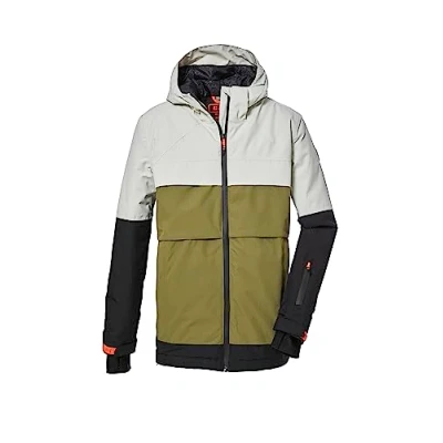 Afbeelding van killtec Jongens SKI jack/functioneel jack met capuchon en sneeuwvanger, waterdicht KSW 126 BYS JCKT, broken white, 152, 39666 000