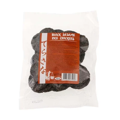 Afbeelding van Ts Import Zwarte Sesam Bruine Rijstcrackers, 75 gram