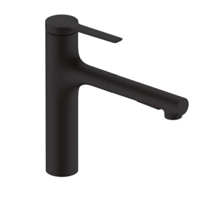 Afbeelding van hansgrohe zesis m33 a ngreeps keukenmengkraan 160 2j uittrekbare vuistdouche sbox lite mat zwart 74804670