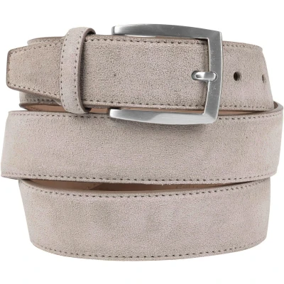Afbeelding van Suitable Riem Suede Wit Beige maat 95 Heren Herenkleding Herenriem
