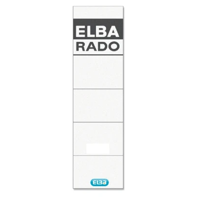 Afbeelding van Rug insteekkaart Elba Rado breed 44x159mm wit
