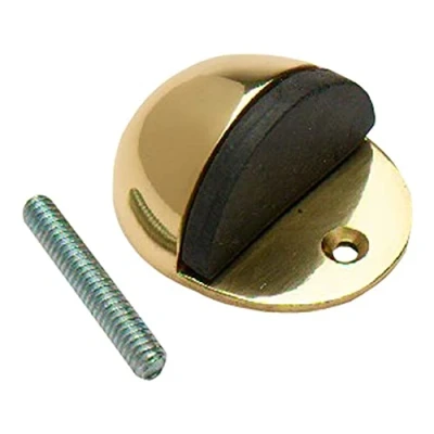 Afbeelding van Merriway BH05701 50 mm (2 inch) vloer gemonteerde ovale deurstop stop, gepolijst messing