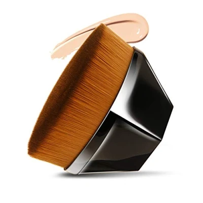 Afbeelding van Flawless Foundation make upborstel, Endoto Kabuki Magic Face Brush Flat Top High Density Multifunctioneel voor vlekkeloos poeder, mengen van vloeibare of crème cosmetica met draagbare hoes