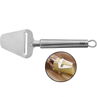 Afbeelding van Silit Classic Line Kaasschaaf, 24 cm, kaasmes, kruidenschaaf, gepolijst roestvrij staal, kaassnijder, scherp lemmet met vertanding, vaatwasmachinebestendig